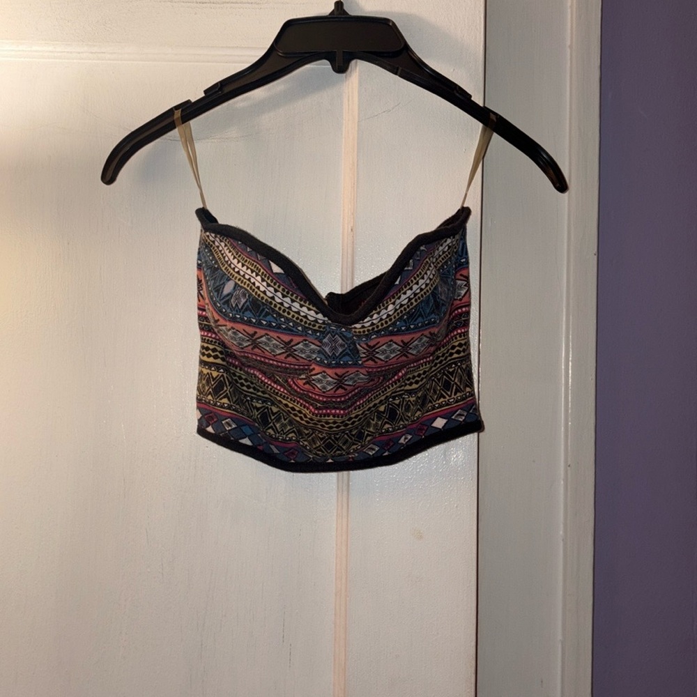 Material Girl Purple Blue Embellished Crop Camisole